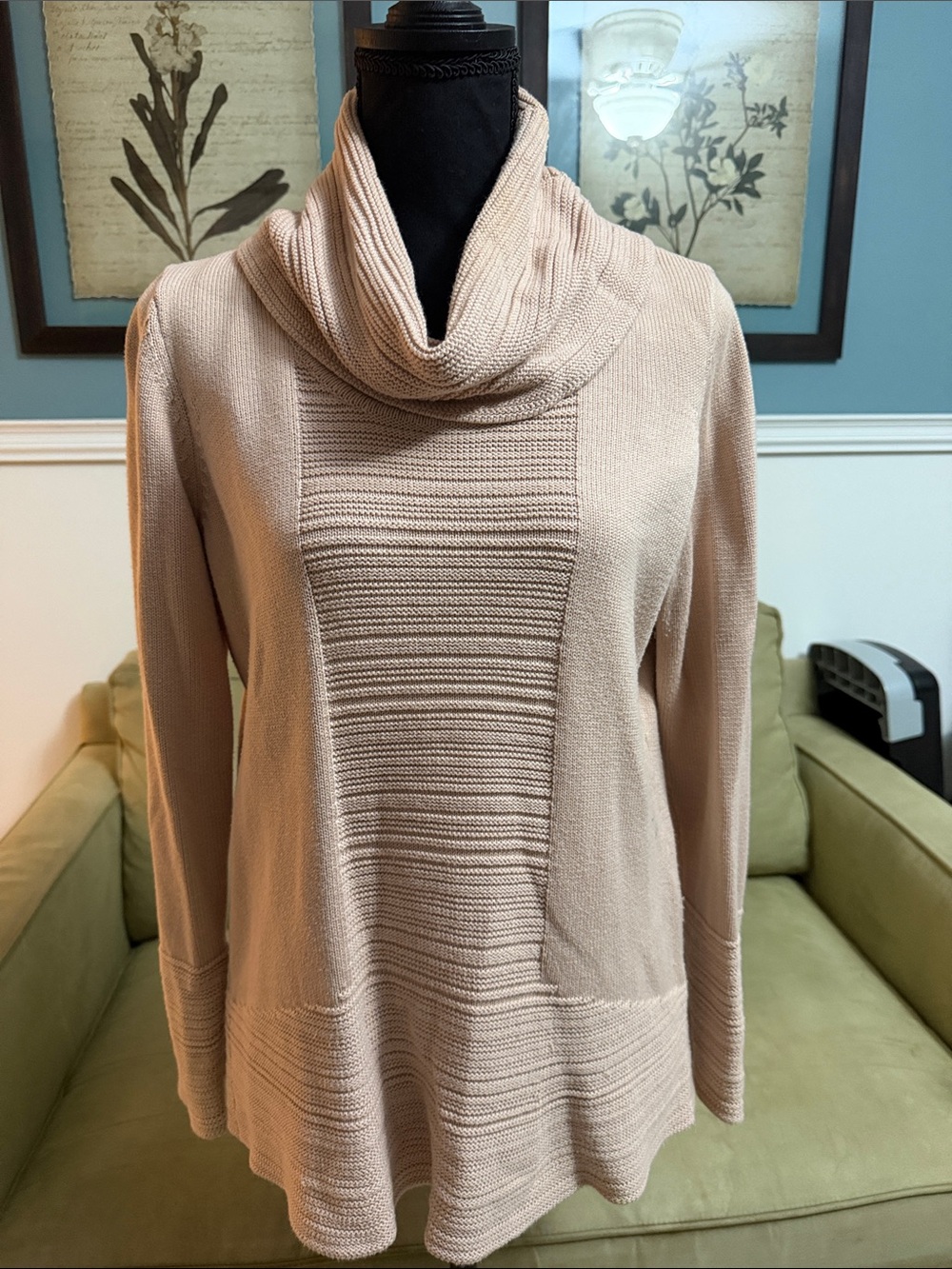 Calvin Klein Soft Rose Cowl Neck Sweater